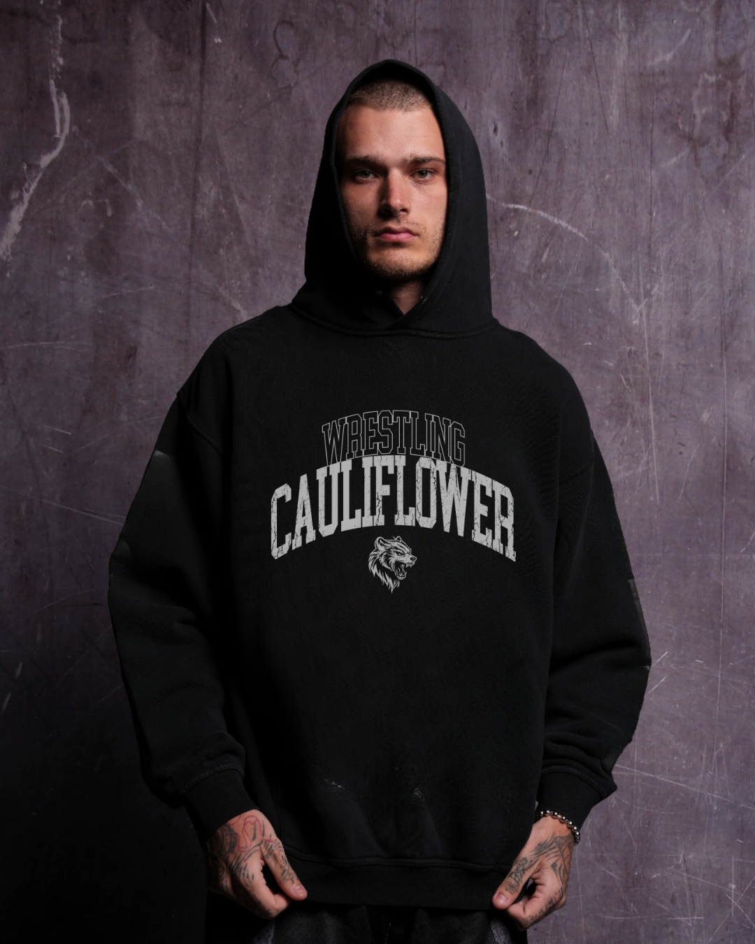 Cauliflower "University" Hoodie (Bears)- BLACK